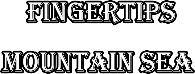 Fingertips mountain sea